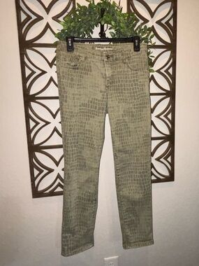 Tommy Bahama Pants Women's size 4 Green Boracay High Rise Ankle Crocodile Print